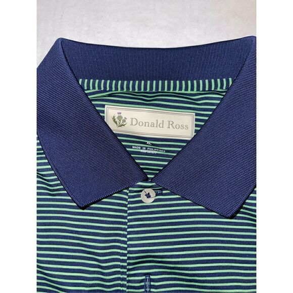 DONALD ROSS‎ Navy/Green Poly S/S Polo Size XL  *KW PLASTICS*** - Picture 3 of 6